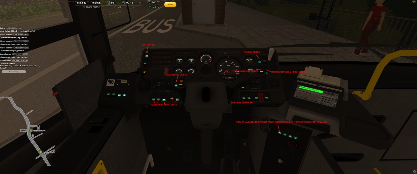 Ikarus EAG 395 dashboard